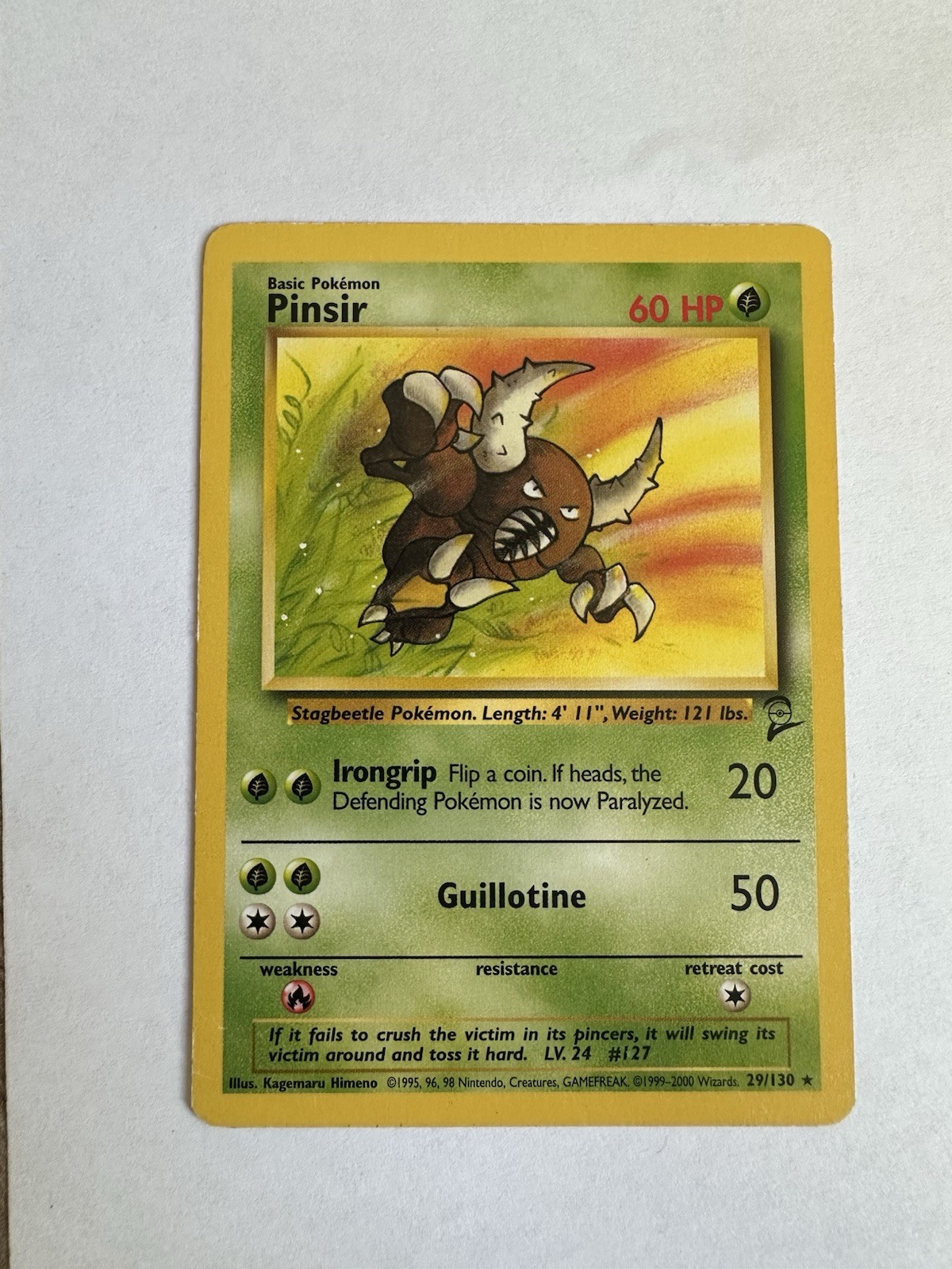 Pinsir 29/130 Base Set 2 Rare LP Pokemon TCG