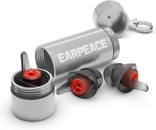 EARPEACE Moto PRO - Motorcycle Ear Plugs - 1 count (Pack of 1), Silver 