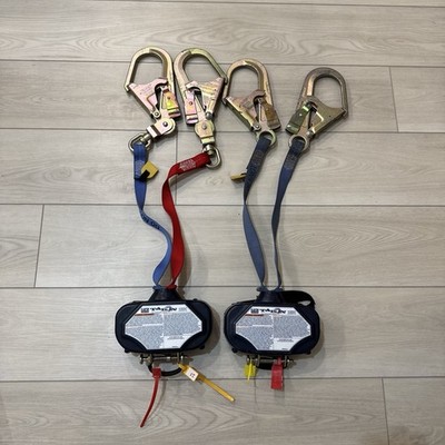 Lot Of 2 DBI-Sala 3M Talon 6' Twin-Leg Quick Connect Self Retracting Lifeline