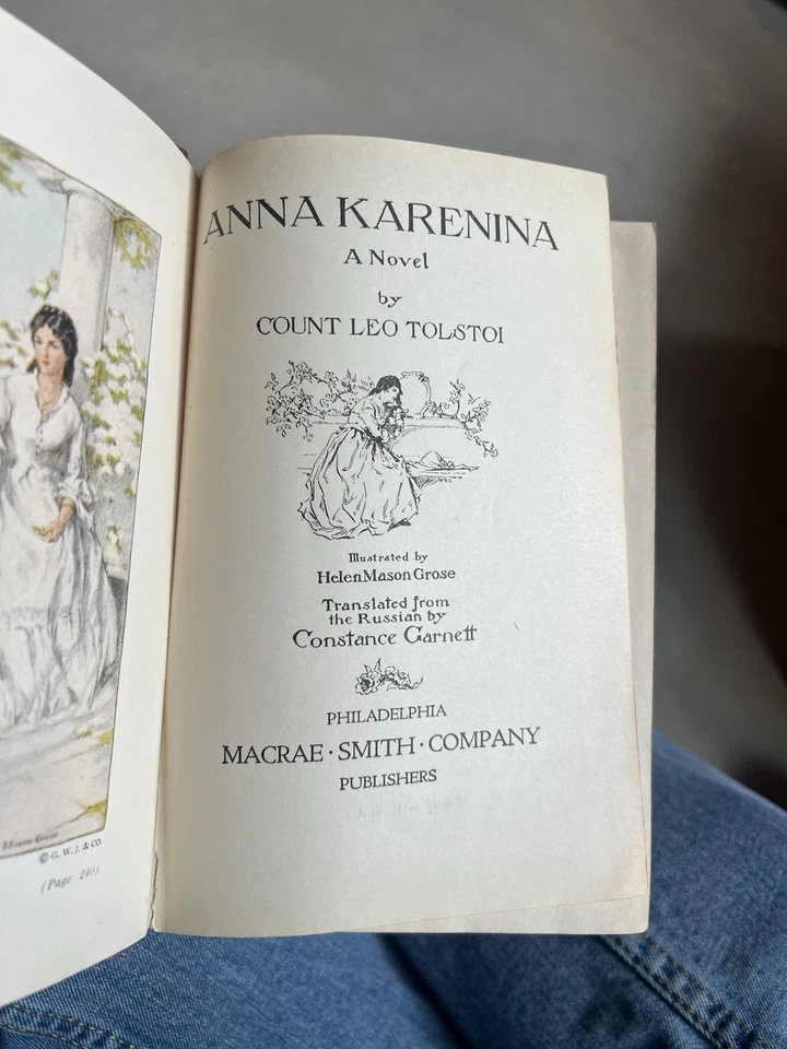 Anna Karenina by Leo Tolstoy – Macrae Smith Co. – Helen Mason Grose – Vintage HC - Image 3 of 3