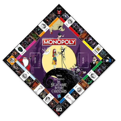 OFFIZIELLES NIGHTMARE BEFORE CHRISTMAS MONOPOLY TRADING FAMILY BRETTSPIEL - Bild 3 von 5