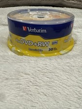 30 Verbatim Blank 4X DVD RW Logo Branded 4.7GB Rewritable DVD Disc 94834