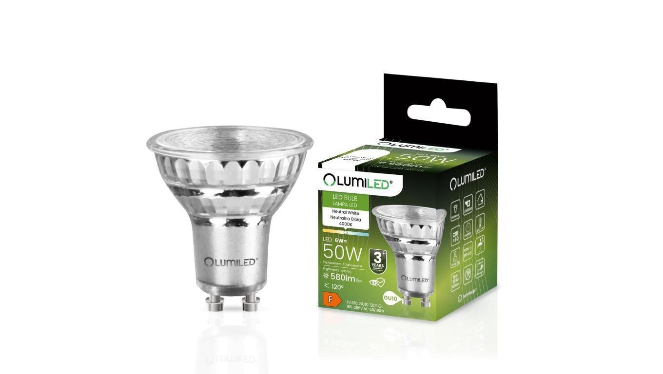 Светодиод arwka LED GU10 6W 50 Вт 580 лм 4000 К Нейтральный 120 шкал освещенности 2690₽