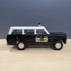 Vintage Tonka Hi-Way Patrol JEEP Wagoneer 1960'S Pressed Steel With Red Light