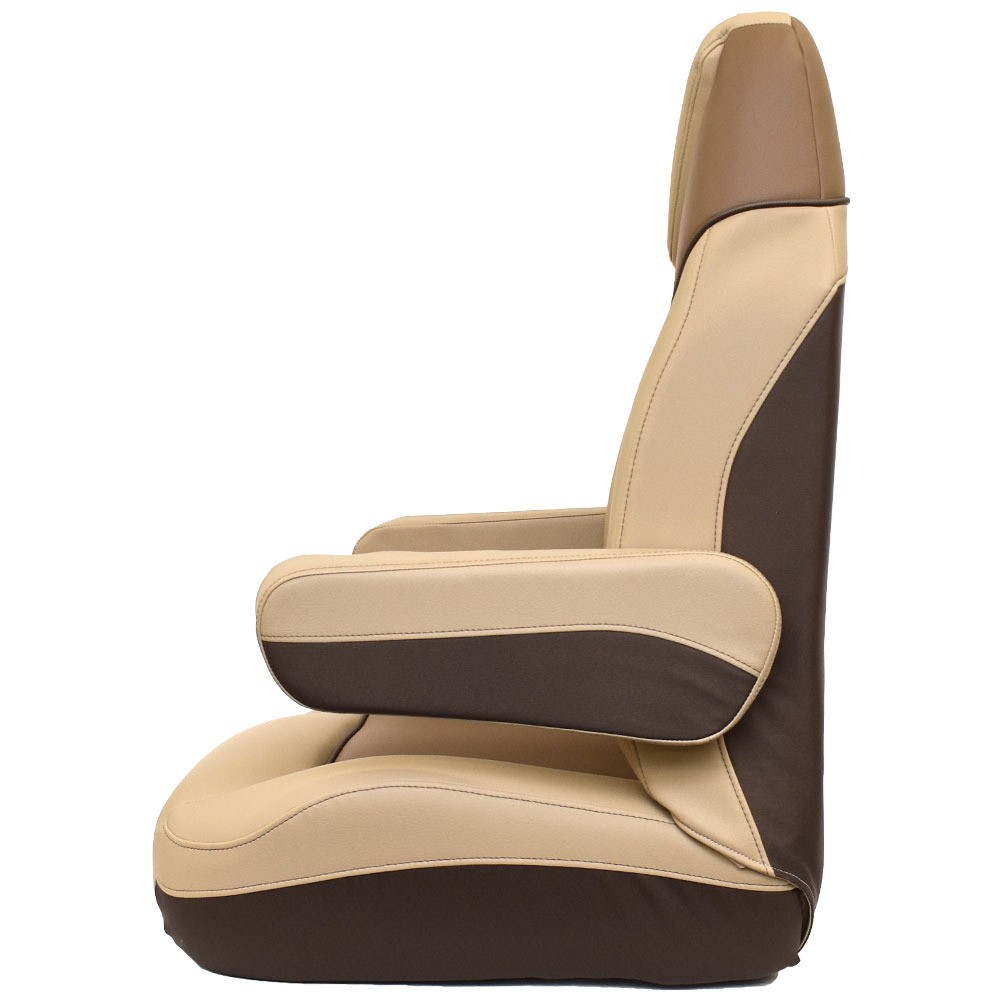 Godfrey Monaco Pontoon Boat Reclining Helm Seat 485961 | Hazelnut