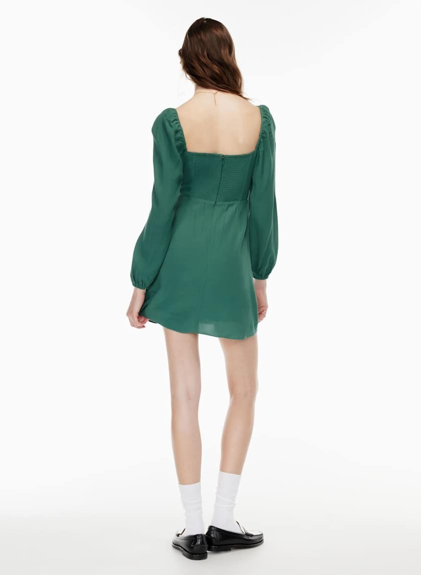 Aritzia Sunday Best Delilah Longsleeve Dress Dark Green Size XS Rtl $128 View 5