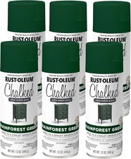 12 OZ | 6 Pack Rust-Oleum Rainforest Green Chalked Ultra Matte Spray Paint