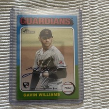 Topps 2024 Heritage Real One Autographs Gavin Williams RC Auto Guardians #ROA-GW