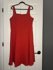 Belle Isle By Torrid Fit And Flare Tea Length Dress Red Size 14 NWT 79.90