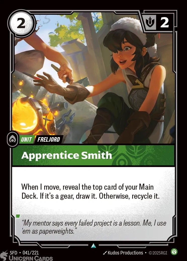 041/221 Apprentice Smith : Uncommon Foil Riftbound TCG Card : Spiritforged