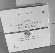 Cute Katie Loxton A Little Sparkle Like A Diamond Stretch Bracelet, NWT