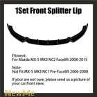 FRONT SPOILER FOR MAZDA MX5 MIATA NC MK3 2009-2015  SPLITTER BLADE LIP BLACK