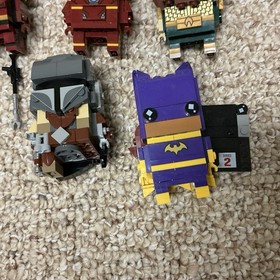 Lego BRICKHEADZ Lot Aquaman Cyborg Batgirl Wonder Woman Brickheadz