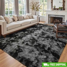 Large Ultra Soft Shag Area Rug Non Slip Carpet Living Room Bedroom Decor New