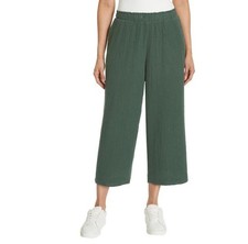 Jessica Simpson Women's Gauze Ankle Pants, Color Green, Size X-Large