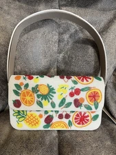 ALESSIA BIANCHI White Beaded Fruit Shoulder Bag - from TJ Maxx