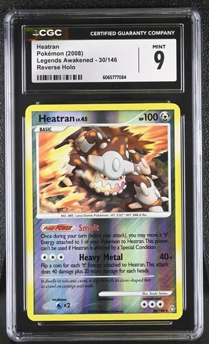 CGC 9 Heatran 30/146 Reverse Holo Legends Awakened Pokémon Card