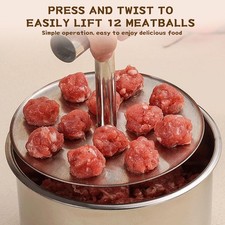 Meatball Maker - Stainless Steel Meatball Maker,Manual Press ♔ Ball Meat R9X8