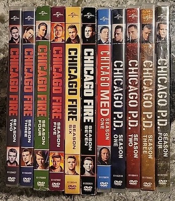 Chicago Fire P.D. & Med Crossover Series Mixed 11 Seasons DVD Lot
