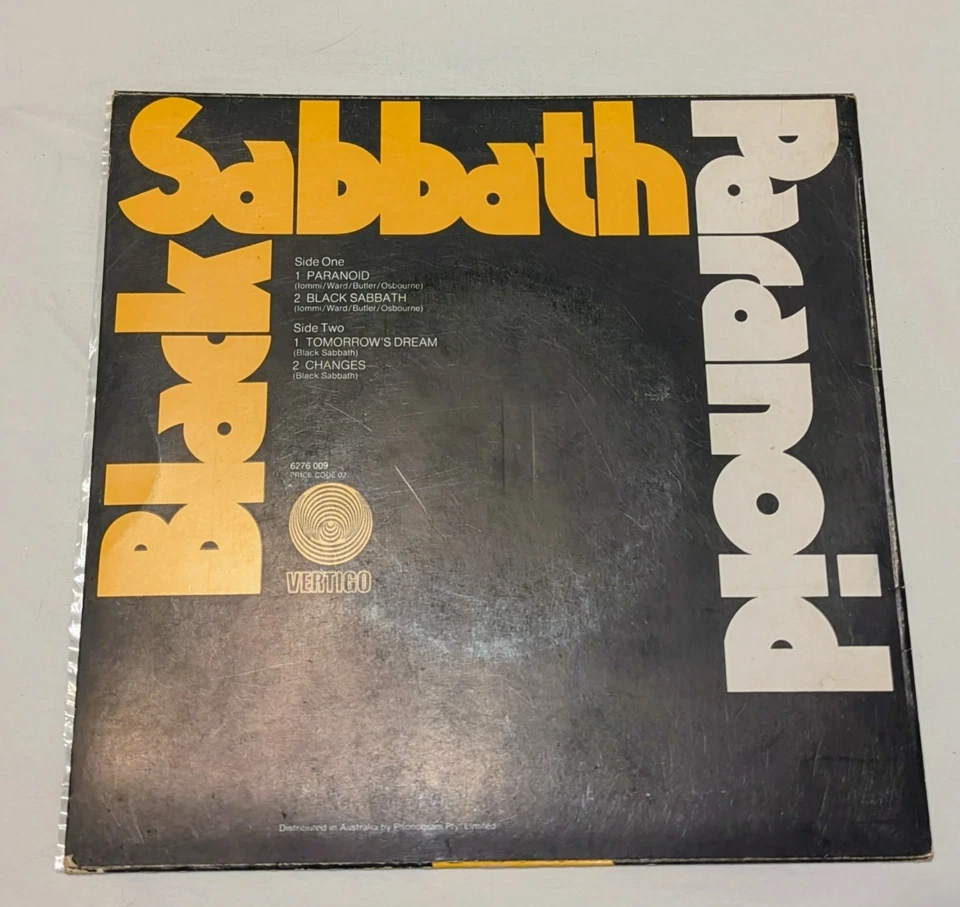 Black Sabbath 7" EP Paranoid/Black Sabbath/Tomorrow's Dream/Changes Australia NM - Image 2 of 4