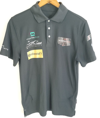 Montaplast Land Motorsport IMSA Graphic Polo Shirt Men's Small Gray Hakro