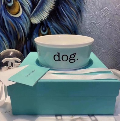 Tiffany & Co. Dog Food Bowl, Pet Bowl Fine Bone China water bowl