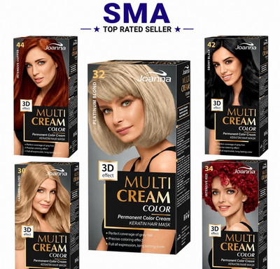 Joanna 3D Effekt Haarfärbeset + 9% Oxidator & Keratin Maske Full Set
