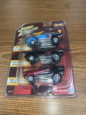JOHNNY LIGHTNING ZINGERS CS CUSTOMS 3 PACK 70 SHELBY/70 CHALLENGER/69 CAMARO