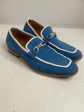 STACY ADAMS Men's Pasqual Bit Slip-on Navy Loafer Size 10 M