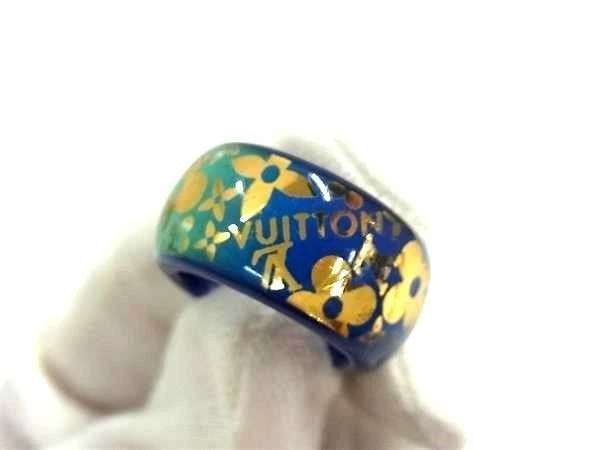 Anillo de cóctel tropical Berg con monograma de resina azul para mujer LOUIS VUITTON M66297 Foto 4 de 4