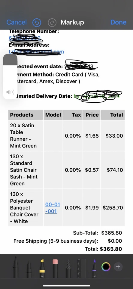 Fundas para sillas de banquete y mantelería Foto 2 de 3