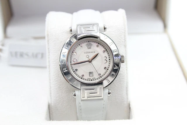 19 Versace Reve MOP Dial Diamond Indices Watch Quartz Working