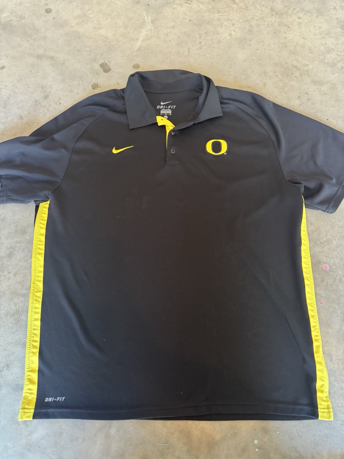 Oregon Ducks Polo Shirt Men Small Black Nike Dri-Fit Short Sleeve XL