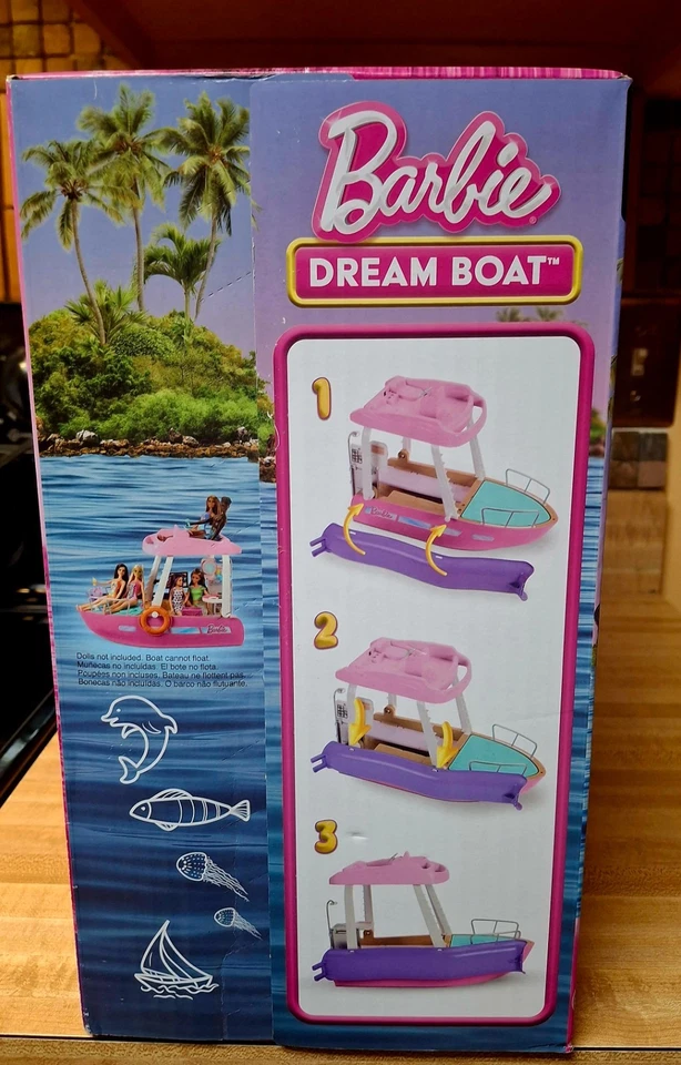 Игровой набор кукла и игрушка лодка Barbie с домашним животным щенком, спасательным жилетом и аксессуарами для напитков, - Изображение 4 из 4