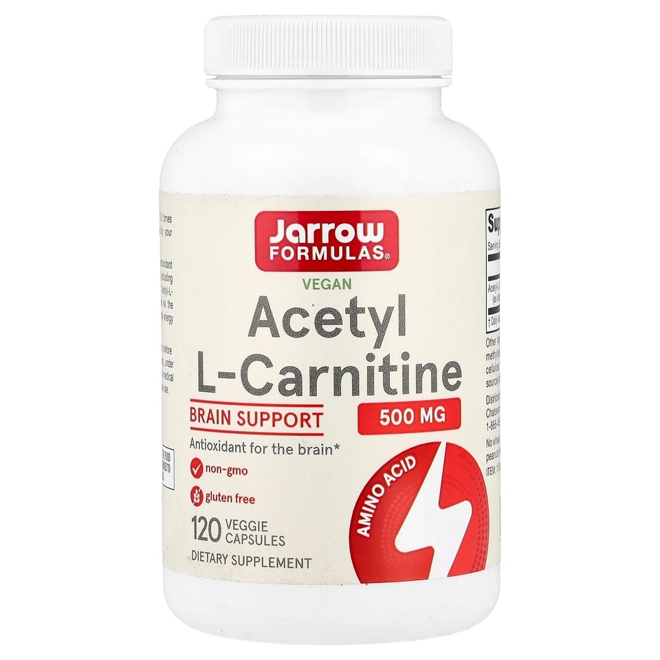 Vegan Acetyl L-Carnitine, 500 mg, 120 Veggie Capsules