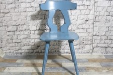 Shabby Holzstuhl Küchenstuhl Stuhl pastell blau 60er Vintage Shabby Chic Möbel