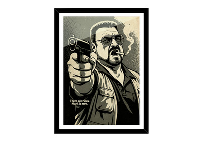 Walter Sobcha, Film, Popkultur Kunstdruck. Limitierte Auflage. Lebowski. Goodman. A3