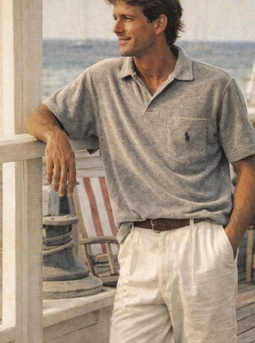 Polo Ralph Lauren Cabana Terry Cloth Gray Polo Shirt Men XL Pony Logo - Picture 1 of 9