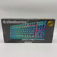 New SteelSeries Apex TKL Compact Gaming Keyboard Aqua