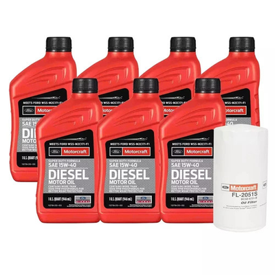 #ad #ad Motorcraft OEM Engine Oil Change SAE 15W 40 Kit For Ford F 250 F 350 SD 6.7 V8 $83.08