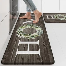  Kitchen Mats,Anti Fatigue Kitchen Rugs Sets of 2, Non Slip Waterproof Kitchen 