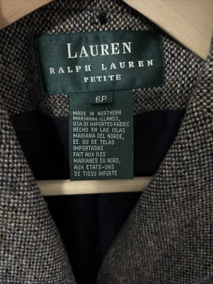 Abrigo vintage de lana de cordero para mujer Lauren Ralph Lauren talla 6P Foto 4 de 4