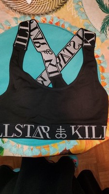 Killstar Logo Black Sports Bra Womens S