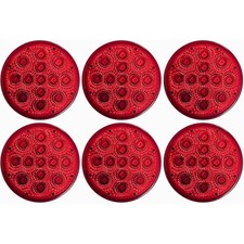 Amberred 2.5 Round Led Clearance Side Marker Lights Kit 13 Led Diodes