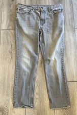 Goodfellow  Co Mens Jeans 36x30 Slim Straight Faded Gray Denim Total Flex Read