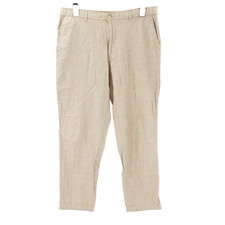 Uniqlo Linen Blend Pant SZ XL Stretch Business Casual Workleisure Beach Vacation