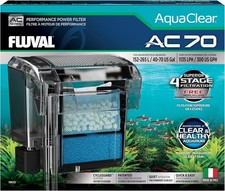AquaClear 70 Power Filter, Fish Tank Filter for 40- to 70-Gallon Aquariums, Blac