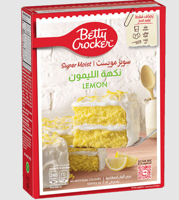 Betty Crocker Super Moist Lemon Cake Mix Powder, Rich Taste