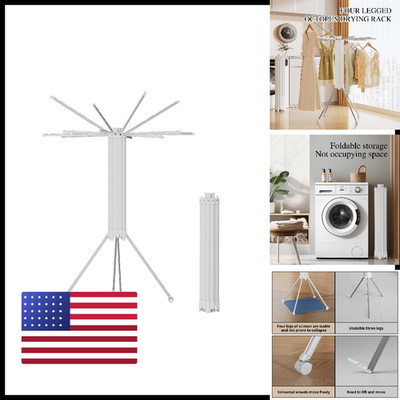 Joom 4 Legs Single Layer Clothes Garment Portable And Foldable Space Saving
