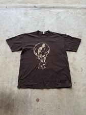 Bodybuilding Atlas Shirt Size Men's Medium Brown Oversized Y2K Gym VTG Made USA